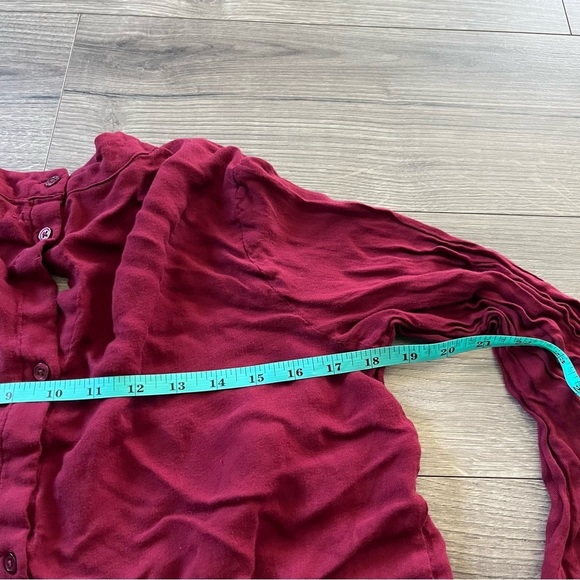Anthropologie Cloth & Stone Womens Maroon Wine Colored Bell Sleeve Long Size M - Picture 7 of 7
